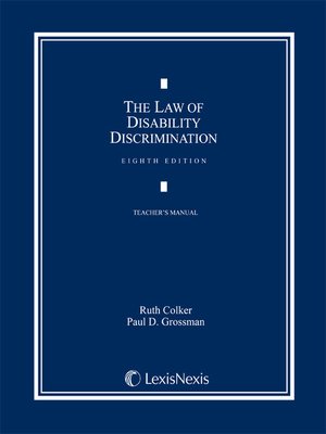 cover image of The Law of Disability Discrimination